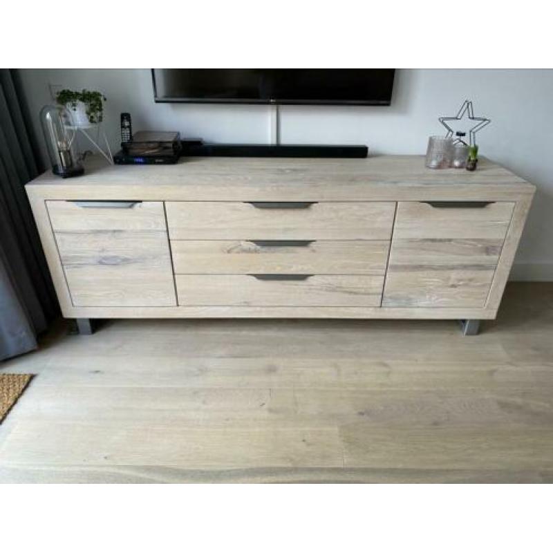 Dressoir eikenhout stalen poot