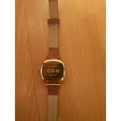 Komono moneypenny horloge roségoud met bruine band