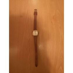 Komono moneypenny horloge roségoud met bruine band