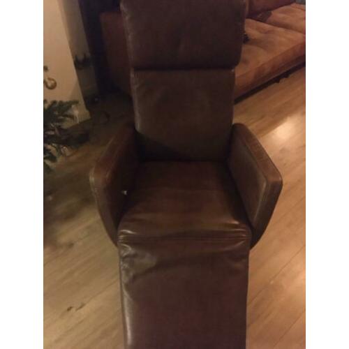 Himolla bruin leren relax stoel