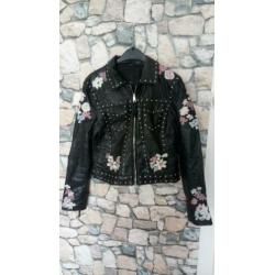 Leren jas maat 38