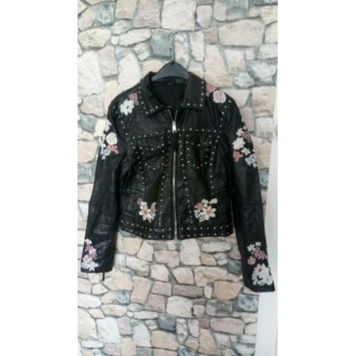 Leren jas maat 38
