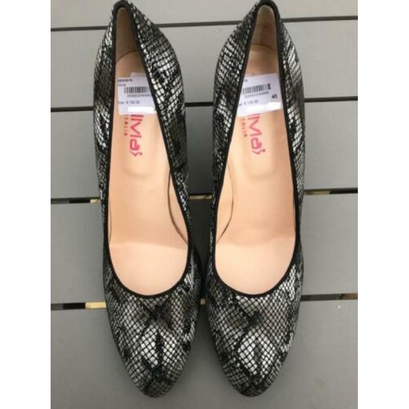 Olivia's leren pumps snake slangenprint NIEUW maat 45