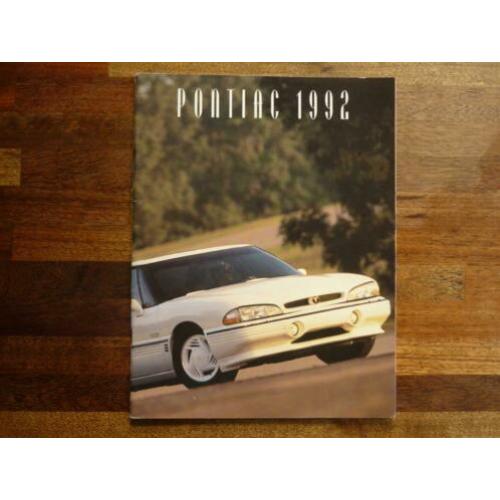 Pontiac catalog, alle modellen 1992 (USA)