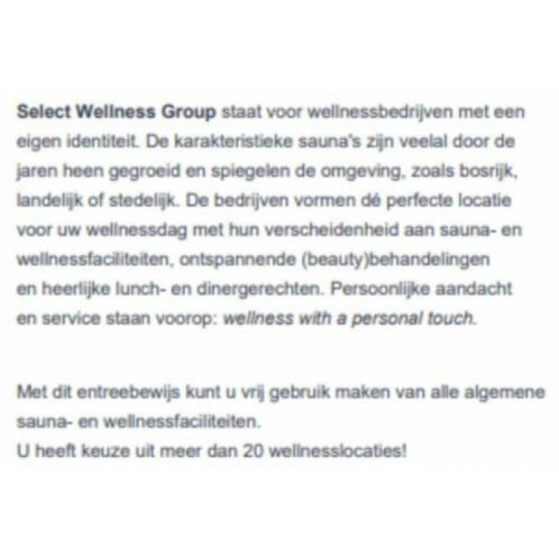 2 x Wellness Voucher, geldig t/m 8 september 2020