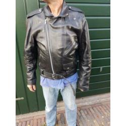 Zware kwaliteit leren motorjas 58