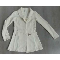 "MET" Licht-Gele, Lange, Katoenen Blazer maat L=M