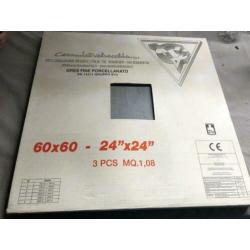 Badkamertegels grijs 60x60 43m2