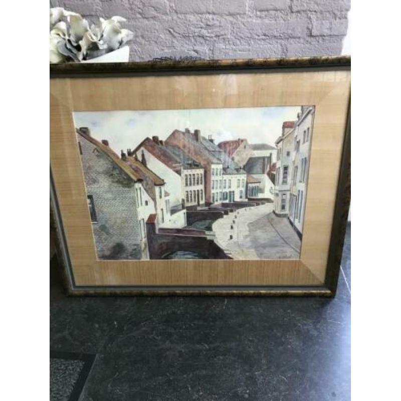 Antiek Schilderij v. Maastricht ,van K.LeGrant, etc etc etc
