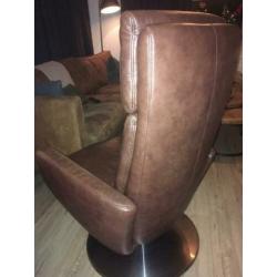 Himolla bruin leren relax stoel
