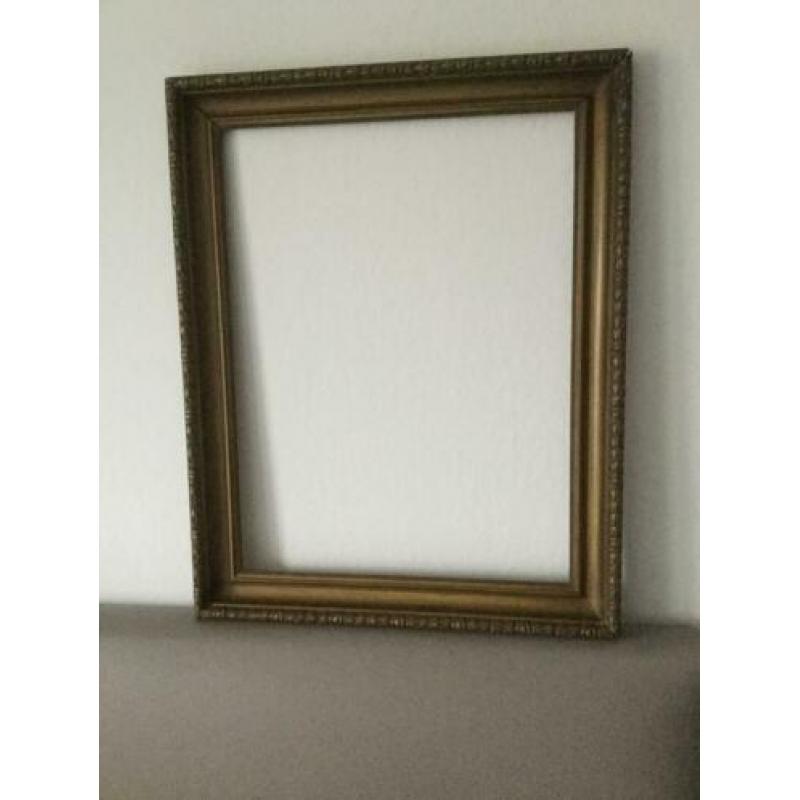 mooie goudkleurige kader 58x73 cm/48x63 cm