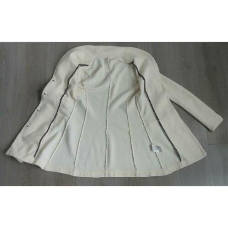 "MET" Licht-Gele, Lange, Katoenen Blazer maat L=M
