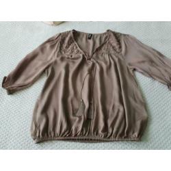 Blouse tape kleur mt. S eksept van shoeby z.g.a.n