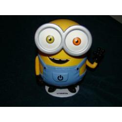 minion nachtlamp 3 standen 17 cm hoog nieuw