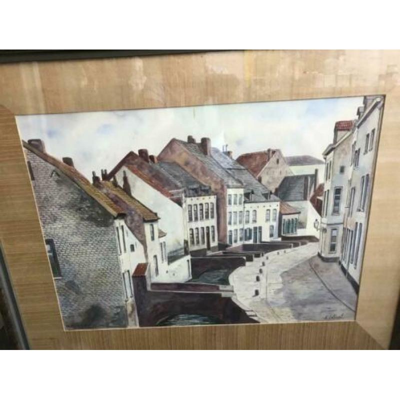 Antiek Schilderij v. Maastricht ,van K.LeGrant, etc etc etc
