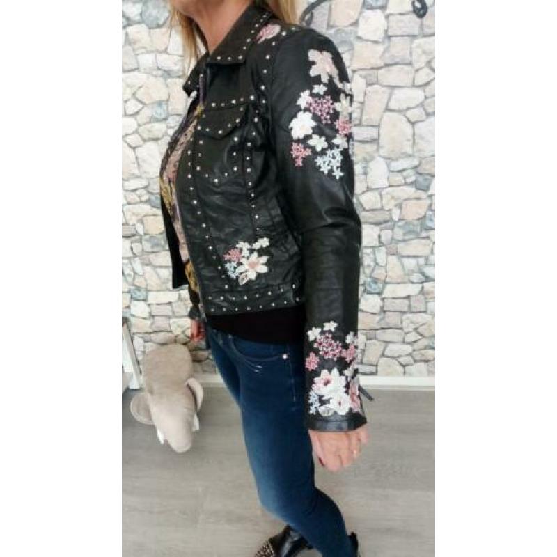 Leren jas maat 38