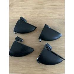 Metalen glasplaat / plank dragers mat zwart