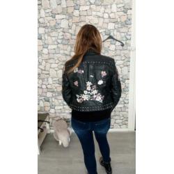 Leren jas maat 38