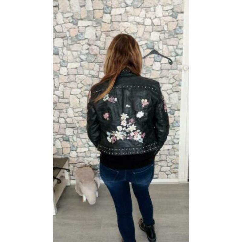 Leren jas maat 38