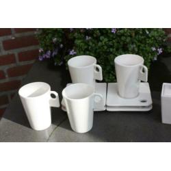 Royal Boch kop en schotels fraai strak design suiker en melk