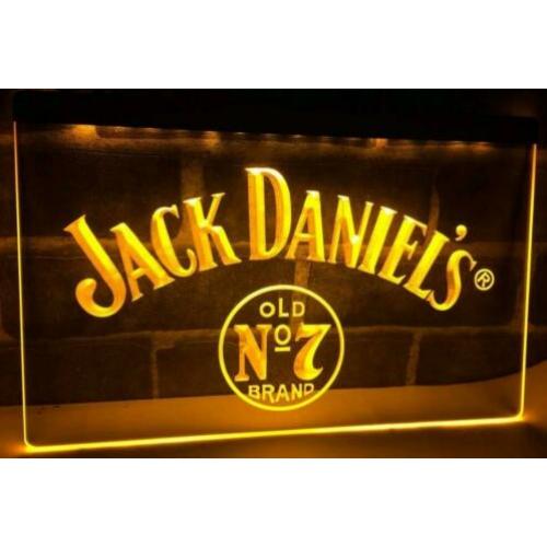 Jack daniels 3d neon ledbord kroeg, café, keet, mancave, bar