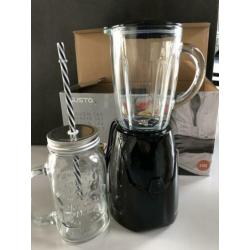 Gusta Mason Jar Blender Set zwart
