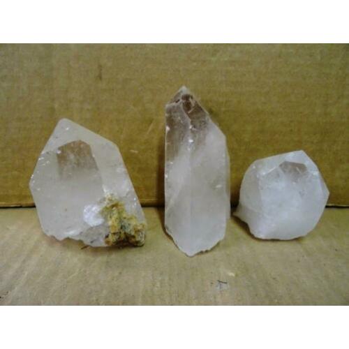 3 Bergkristal punten, Brazilie