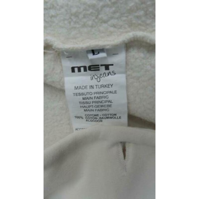 "MET" Licht-Gele, Lange, Katoenen Blazer maat L=M