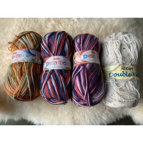 Robin Paintbox wol 4 kleuren 100 gr per bol