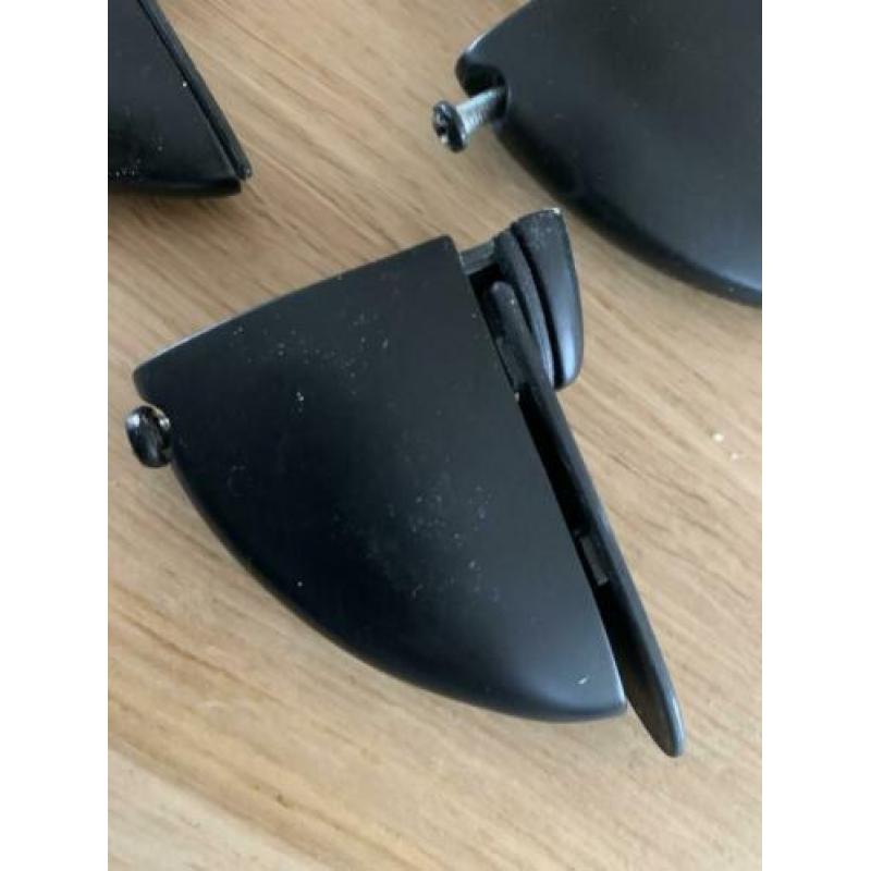 Metalen glasplaat / plank dragers mat zwart
