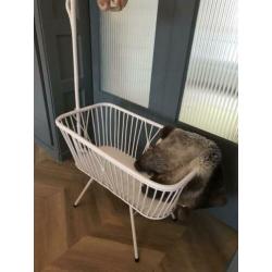 Vintage rotan wieg / Rohé Noordwolde Boho babywieg / retro