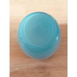 Bloempot Vaas Glas Mondgeblazen Licht Blauw