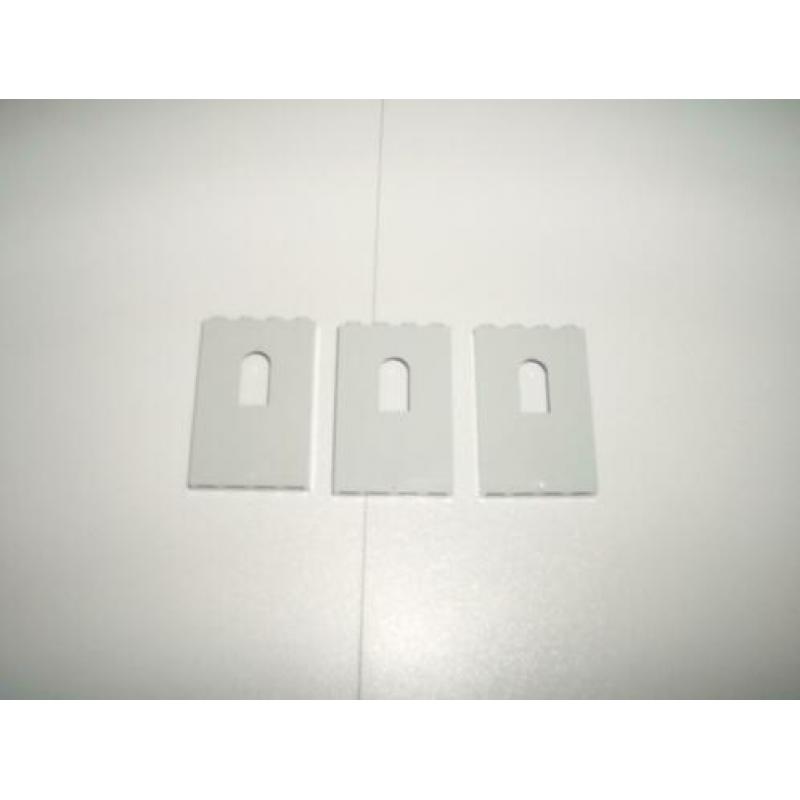 3 Lego Rots/Muur/Deur/Raam (32) GRIJS in perfecte staat!!