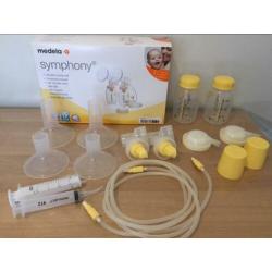 2x gebruikt. Medela Symphony set ziekenhuis kolf incl extra