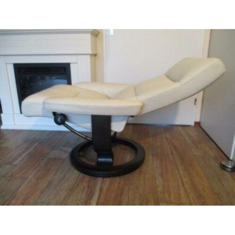 nieuwstaat Stressless Atlantic comfort fauteuil creme leder