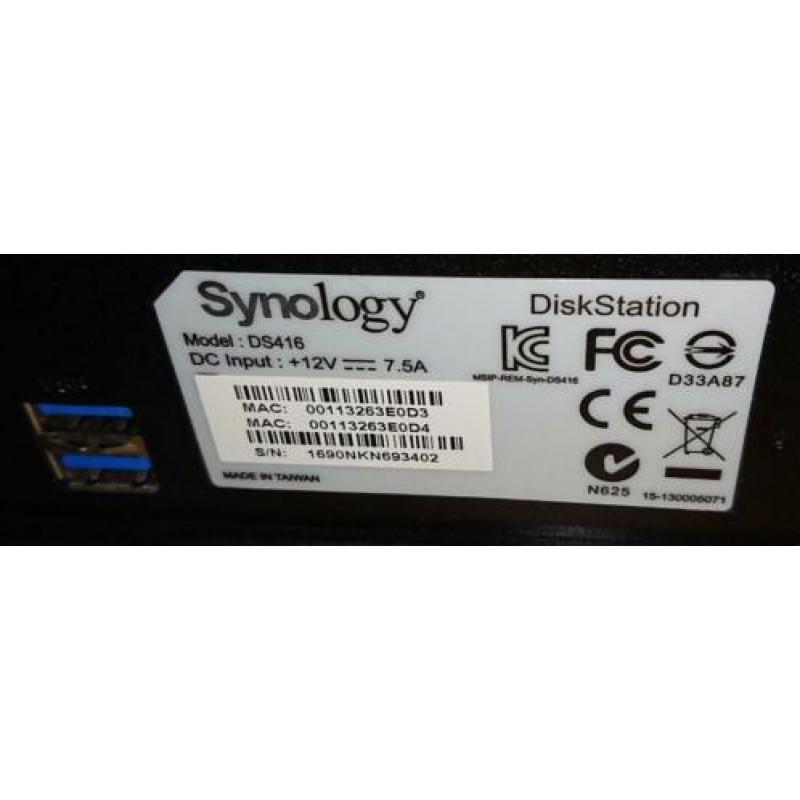 nas synology ds416 (zonder schijven)
