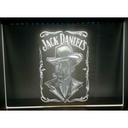 Jack daniels 3d neon ledbord kroeg, café, keet, mancave, bar
