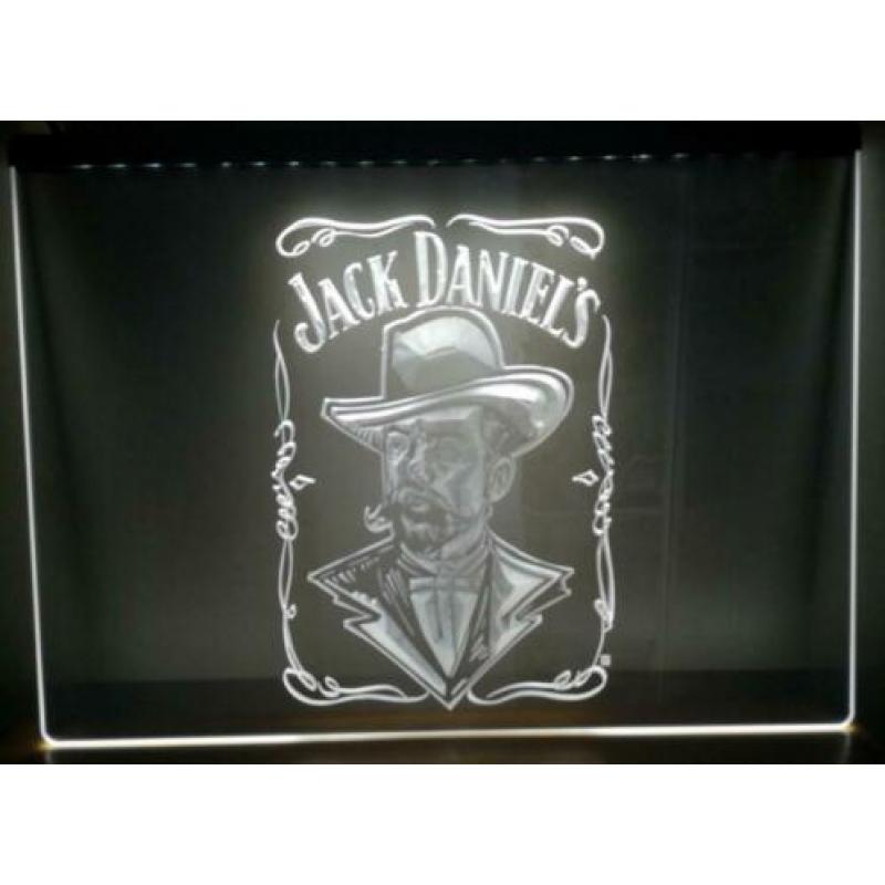 Jack daniels 3d neon ledbord kroeg, café, keet, mancave, bar