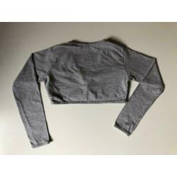 ALS NIEUW bolero vestje grijs, 122 - 128