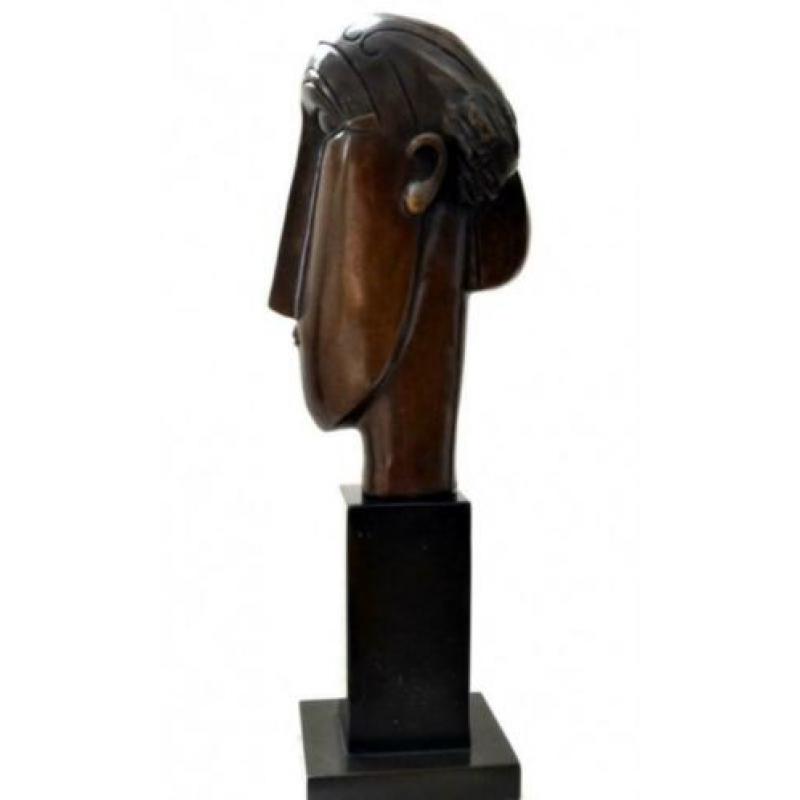 Amedeo Cl Modigliani(1884)In Brons gegoten"Vrouwenhoofd"Ges