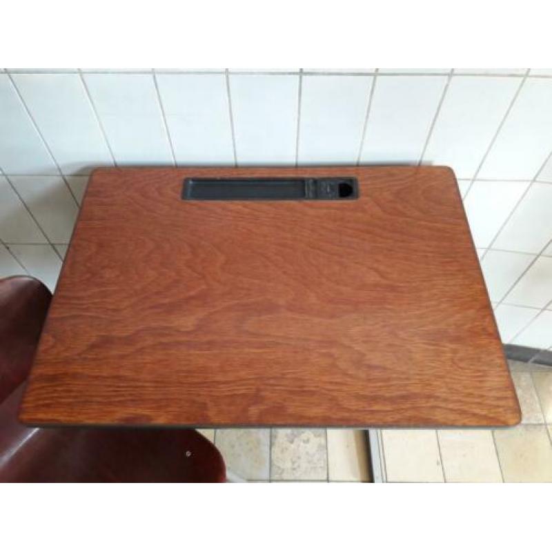 Vintage lessenaar schooltafeltje retro schoolstoel tafeltje