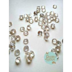 Mooie decoratie diamanten turquoise, 100st | Stokhout 66