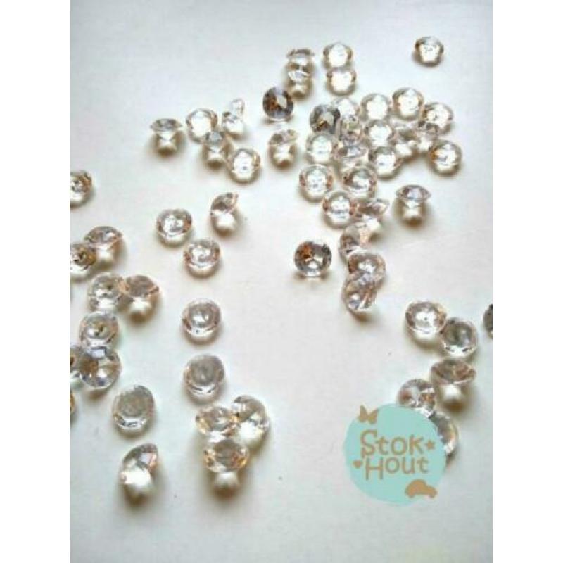 Mooie decoratie diamanten turquoise, 100st | Stokhout 66
