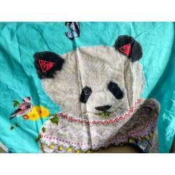 1 persoons overtrek en kussensloop panda, incl hoeslaken