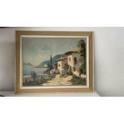 FRATELLI Enzo antiek olieverf schilderij 49,5 bij 39,5
