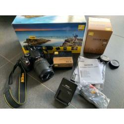 Nikon D5200 inclusief lens, complete set.