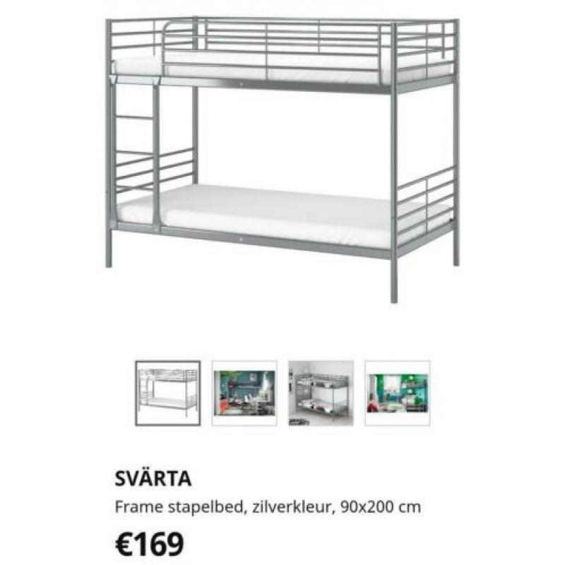 svarta stapelbed