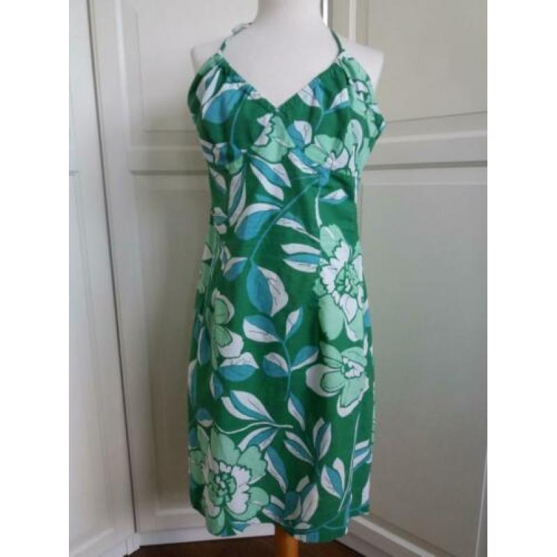 Mini Strand Jurk 36 38 Bauw/ Groen Wit i.z.g.s. ( Jool )