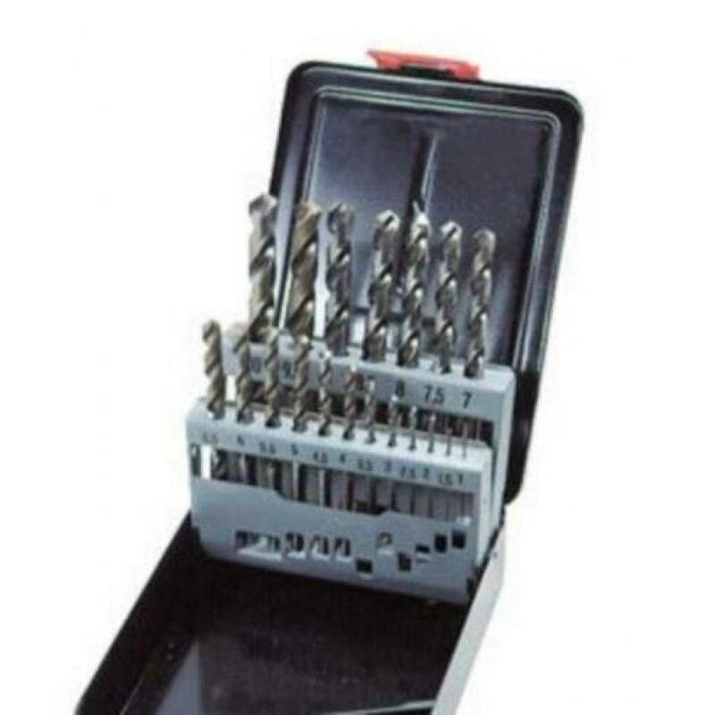 Set 19 HSS kobalt boren metaaalboren voor rvs gietijzer