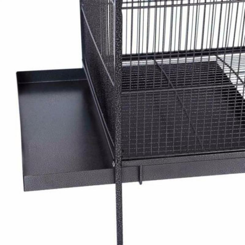 Vogelkooi staal | Zwart | 146 x 54 x 54 cm